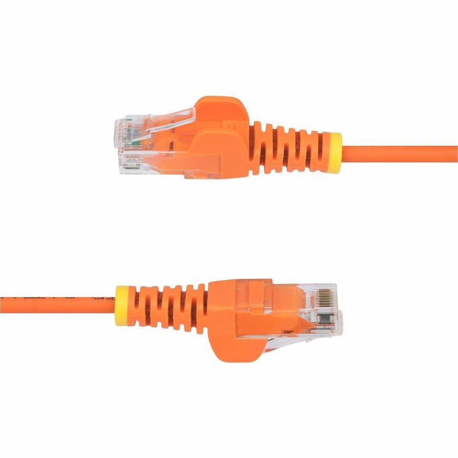 StarTech.com 50ft Orange Slim CAT6 Ethernet Cable, Slim Snagless RJ45, UTP, LSZH, 28AWG Bare Copper, Slim Network Patch Cord, Fluke Tested