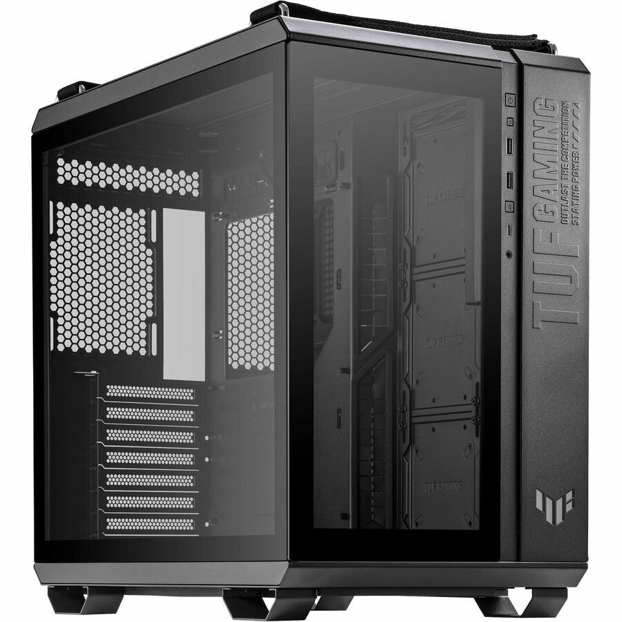 ASUS TUF Gaming GT502 Horizon ATX Mid-Tower Gaming Case (boundless panoramic design, dual-chamber, independent CPU and GPU cooling zones, tool-free side panels, USB 10 Gbps