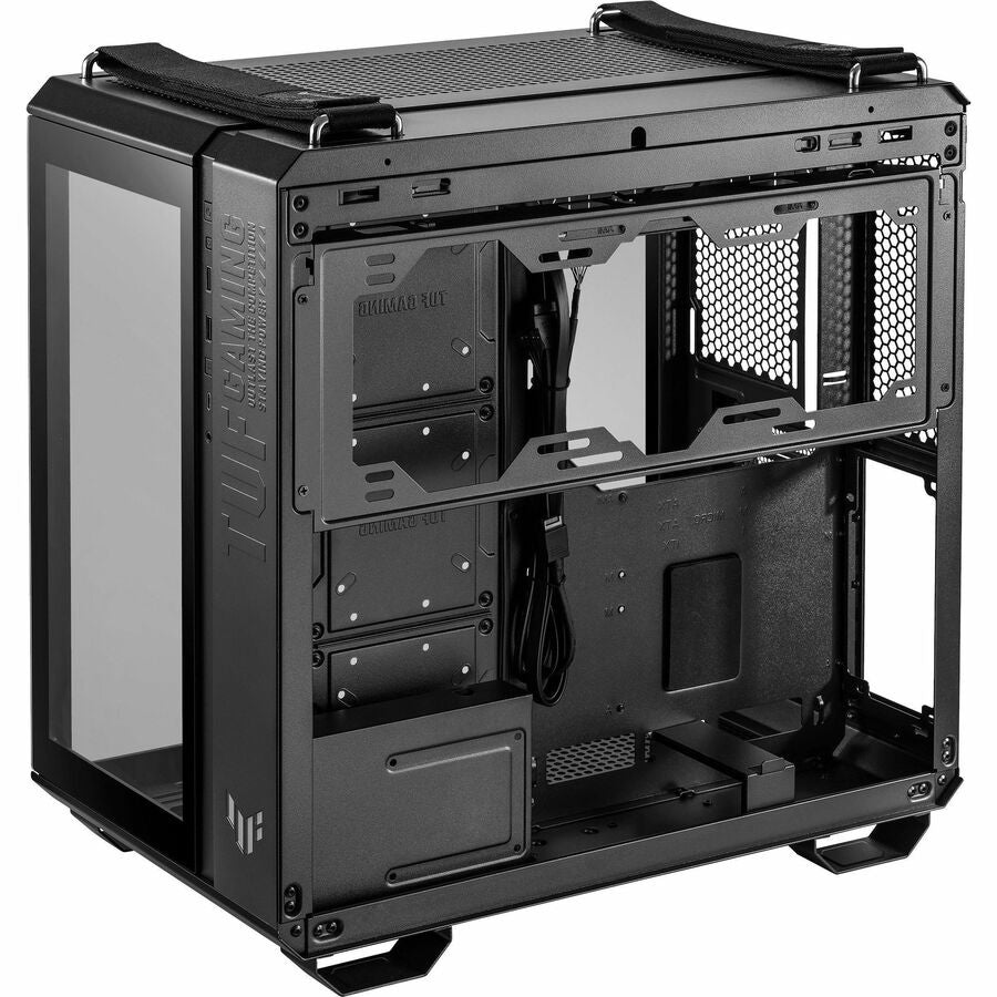 ASUS TUF Gaming GT502 Horizon ATX Mid-Tower Gaming Case (boundless panoramic design, dual-chamber, independent CPU and GPU cooling zones, tool-free side panels, USB 10 Gbps