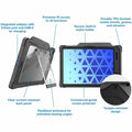 MAXCases Shield Extreme-X2 for iPad 10 .9" w/3.5 mm Adapter and Tamper-Resistant Design (2022) (Black Bezel-Gray Case)