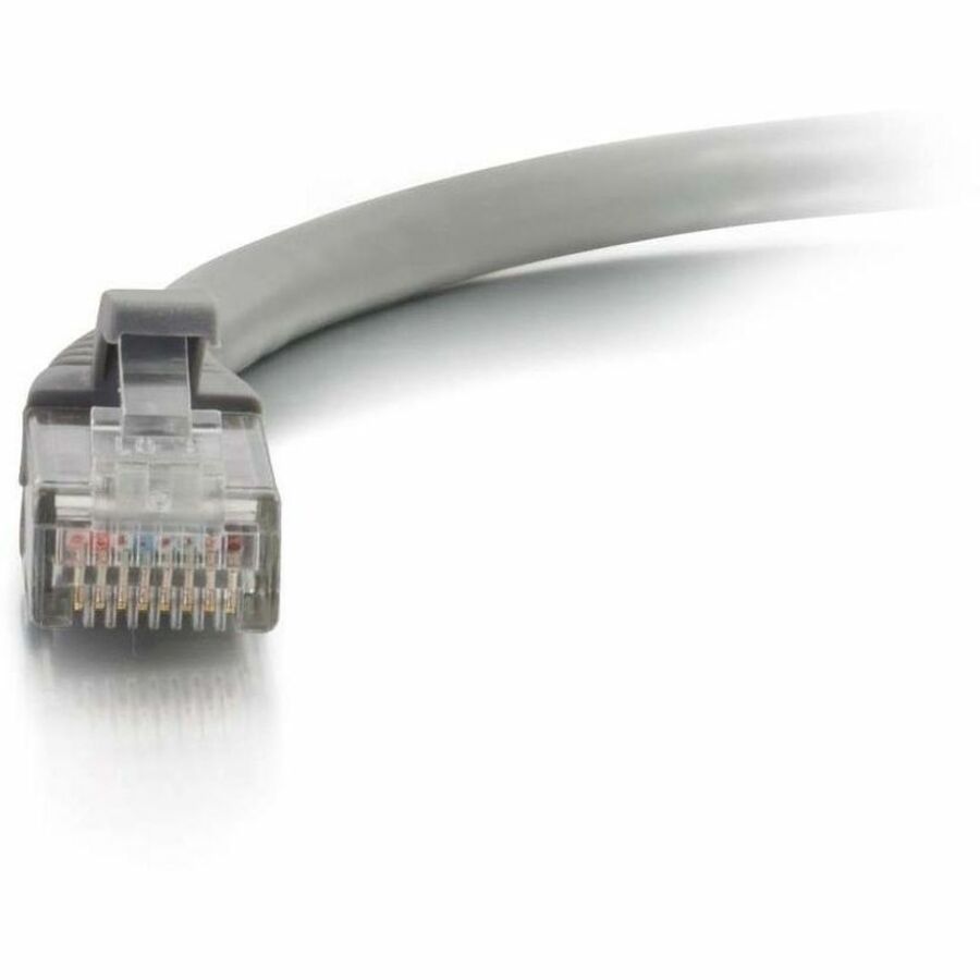 LEGRAND Quiktron 2ft Q-Series Cat6a Snagless (UTP) Ethernet Network Patch Cable, CM Rated - Grey, Male, 2 ft, 576-A00-002, Gold