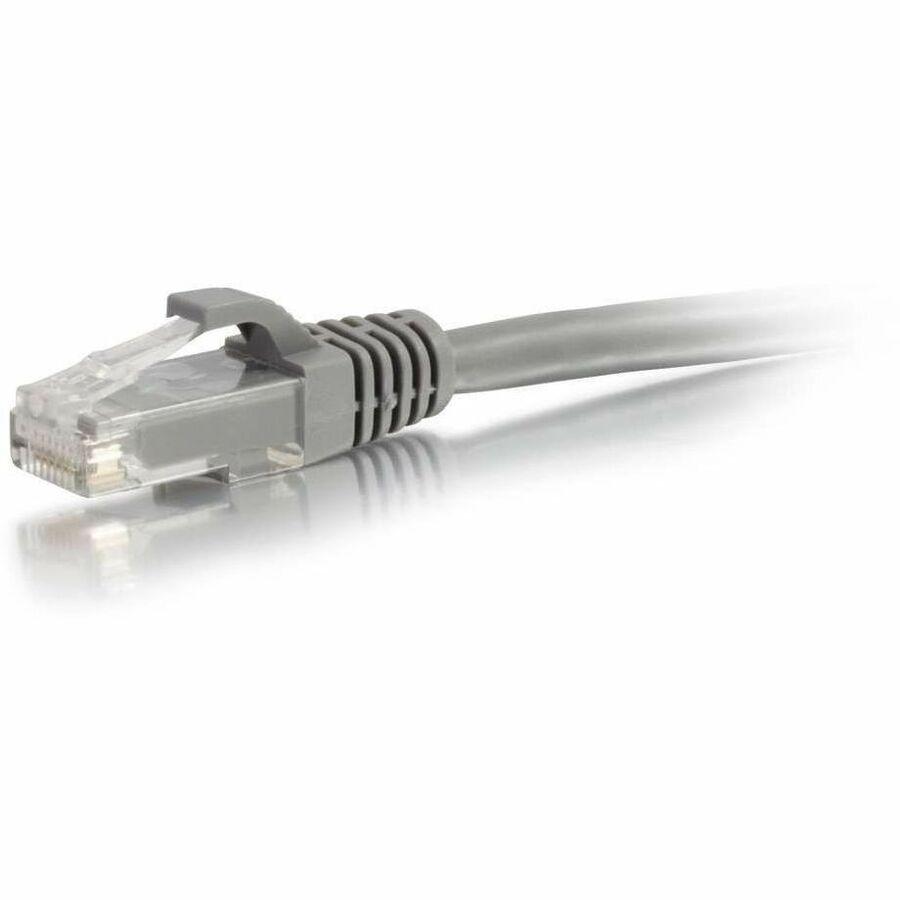 LEGRAND Quiktron 2ft Q-Series Cat6a Snagless (UTP) Ethernet Network Patch Cable, CM Rated - Grey, Male, 2 ft, 576-A00-002, Gold