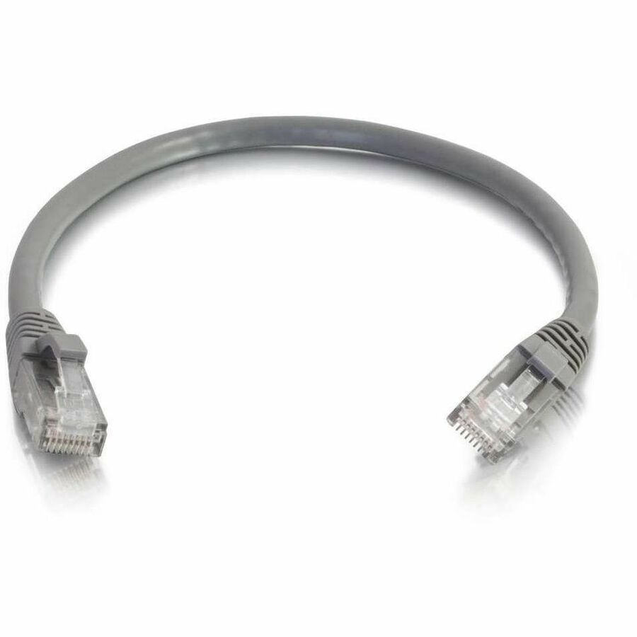 LEGRAND Quiktron 2ft Q-Series Cat6a Snagless (UTP) Ethernet Network Patch Cable, CM Rated - Grey, Male, 2 ft, 576-A00-002, Gold