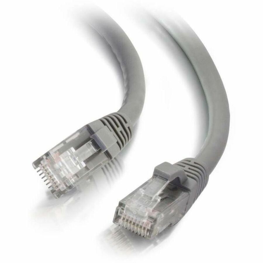 LEGRAND Quiktron 8ft Q-Series Cat6a Snagless (UTP) Ethernet Network Patch Cable, CM Rated - Grey, Male, 576-A00-008, 8 ft, Gold