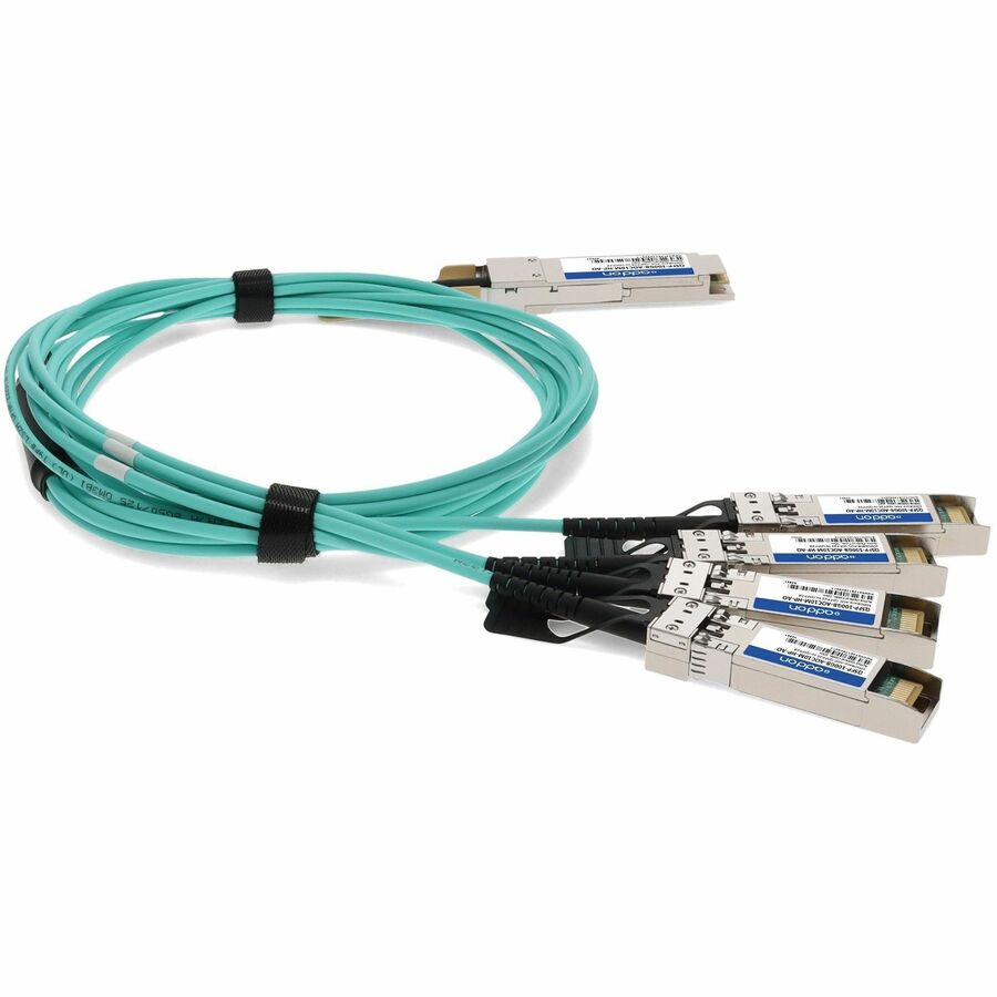 AddOn HP Compatible TAA 100GBase-AOC QSFP28 Active Optical Cable (850nm, MMF, 10m)