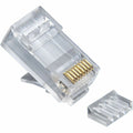 NSI RJ45 (8P8C) CAT6 2 PC ROUND, 1 x RJ-45 Network - Male, Clear