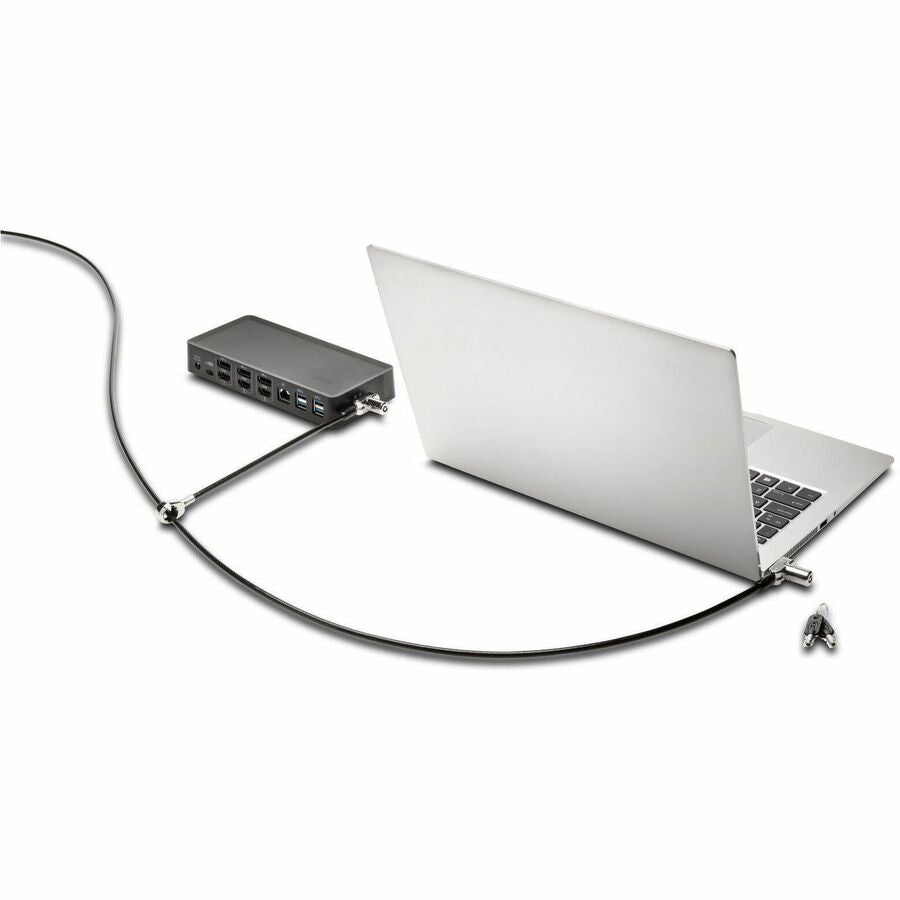 Kensington Universal 3-in-1 Keyed Cable Lock - Twin Lockheads - Custom Keyed