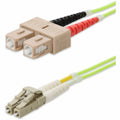 AddOn 70m SC to LC Lime Green OM5 Duplex OFNR (Riser-Rated) Fiber Patch Cable