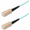 AddOn 30m SC to SC Aqua OM4 Simplex OFNR (Riser-Rated) Fiber Patch Cable