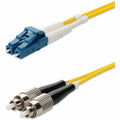 AddOn 5m LC to FC Yellow OS2 Duplex OFNP (Plenum-Rated) SMF Fiber Patch Cable