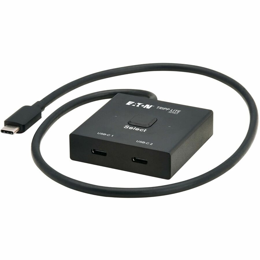 Eaton Tripp Lite Series 2x1 Bi-Directional USB-C Switch - 8K 60 Hz Video, HDCP Passthrough, USB 3.2 Gen 2, 100W PD Charging, Black