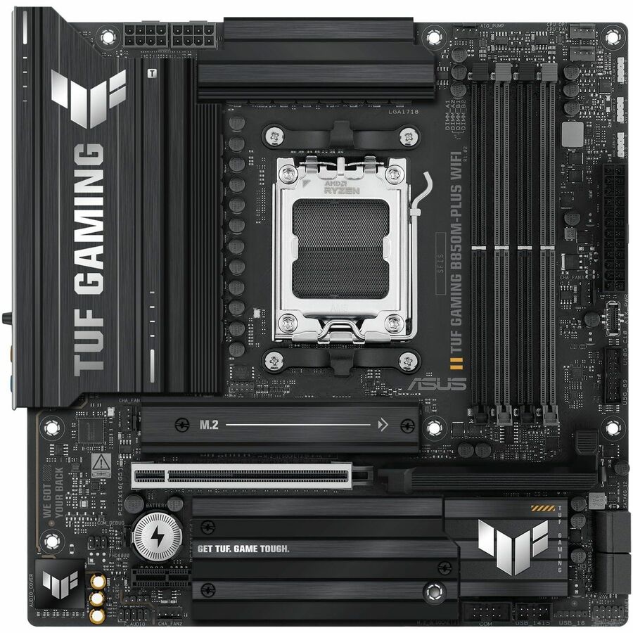 ASUS TUF B850M-PLUS WIFI Gaming Desktop Motherboard - AMD B850 Chipset - Socket AM5 - Micro ATX, 8000 m, Bluetooth, TUFGMNGB850MPLUSWF