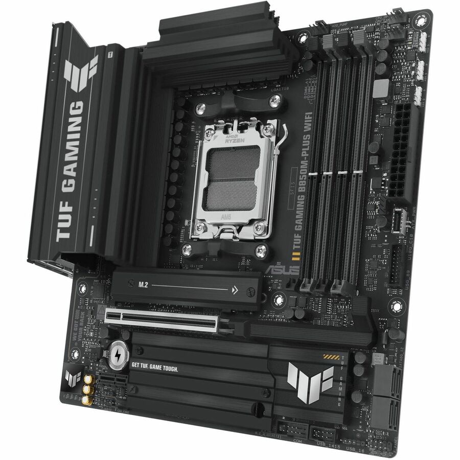 ASUS TUF B850M-PLUS WIFI Gaming Desktop Motherboard - AMD B850 Chipset - Socket AM5 - Micro ATX, 8000 m, Bluetooth, TUFGMNGB850MPLUSWF