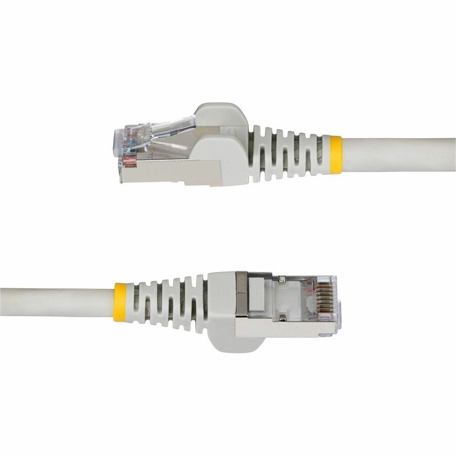 StarTech.com 1ft Gray CAT6a Ethernet Cable, Snagless RJ45, 10G, 100W PoE, S/FTP, LSZH, 27AWG Pure Copper, 500MHz, Shielded Network Patch Cord