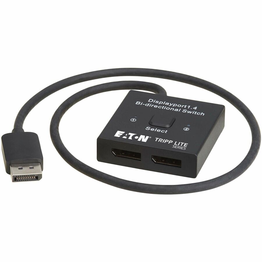 Eaton Tripp Lite Series 2x1 Bi-Directional DisplayPort Switch - 4K 120 Hz or 8K 30 Hz, HDR, HDCP Passthrough