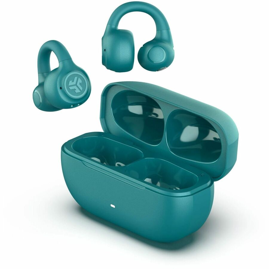 JLab Flex Open Earbuds, Green, Effectively eliminates the hassle of getting tangled with wires with great freedom of movement, USB Type-C, Bluetooth