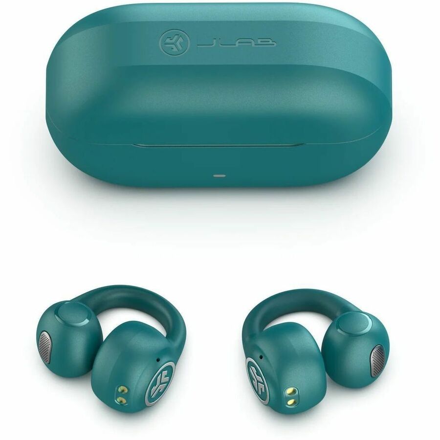 JLab Flex Open Earbuds, Green, Effectively eliminates the hassle of getting tangled with wires with great freedom of movement, USB Type-C, Bluetooth