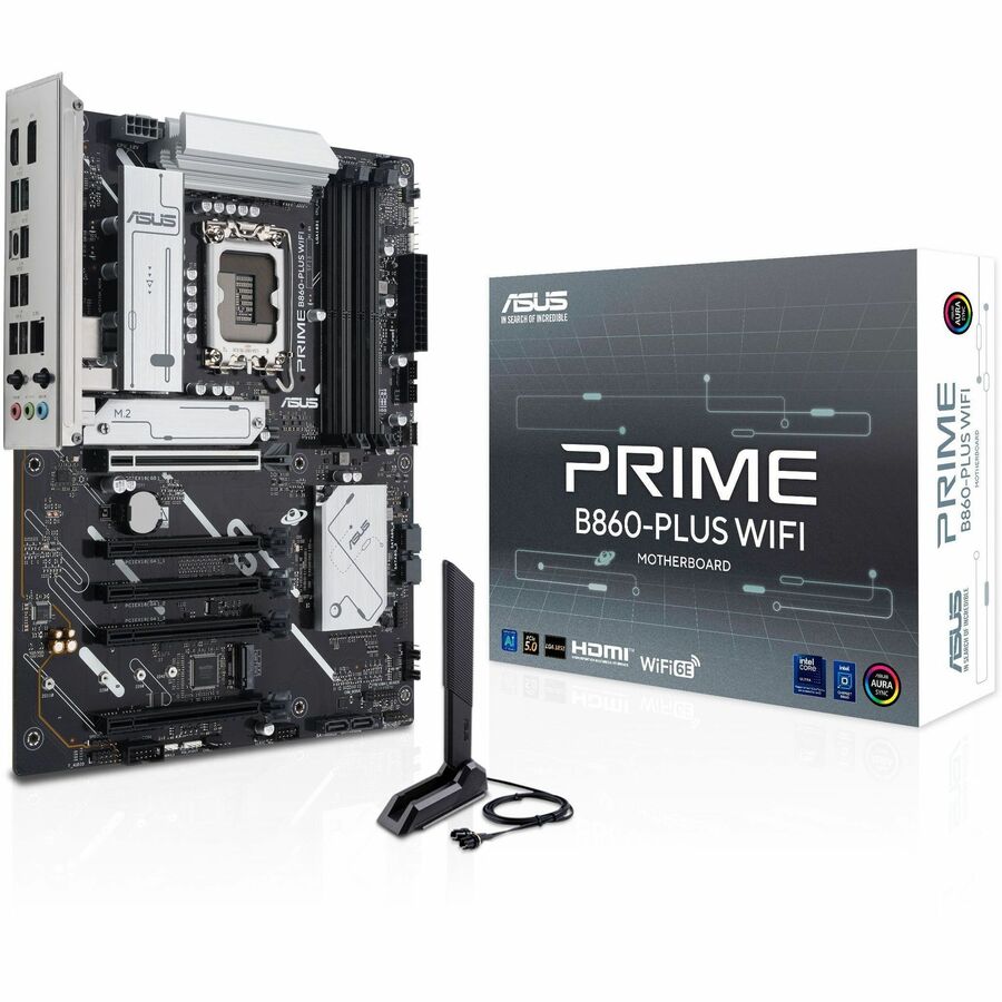 Asus Prime B860-PLUS WIFI Desktop Motherboard - Intel B860 Chipset - Socket LGA-1851 - ATX