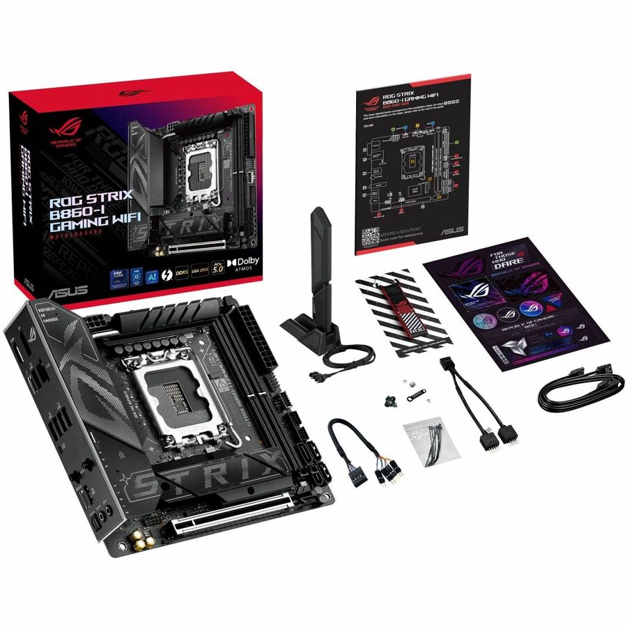 Asus ROG Strix B860-I GAMING WIFI Gaming Desktop Motherboard - Intel B860 Chipset - Socket LGA-1851 - Mini ITX