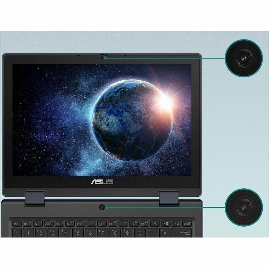 Asus BR1204F BR1204FTA-YS24T-S 12.2" Touchscreen Rugged Convertible 2 in 1 Notebook - WUXGA - Intel N-Series N250 - 8 GB - 128 GB SSD - Mineral Gray