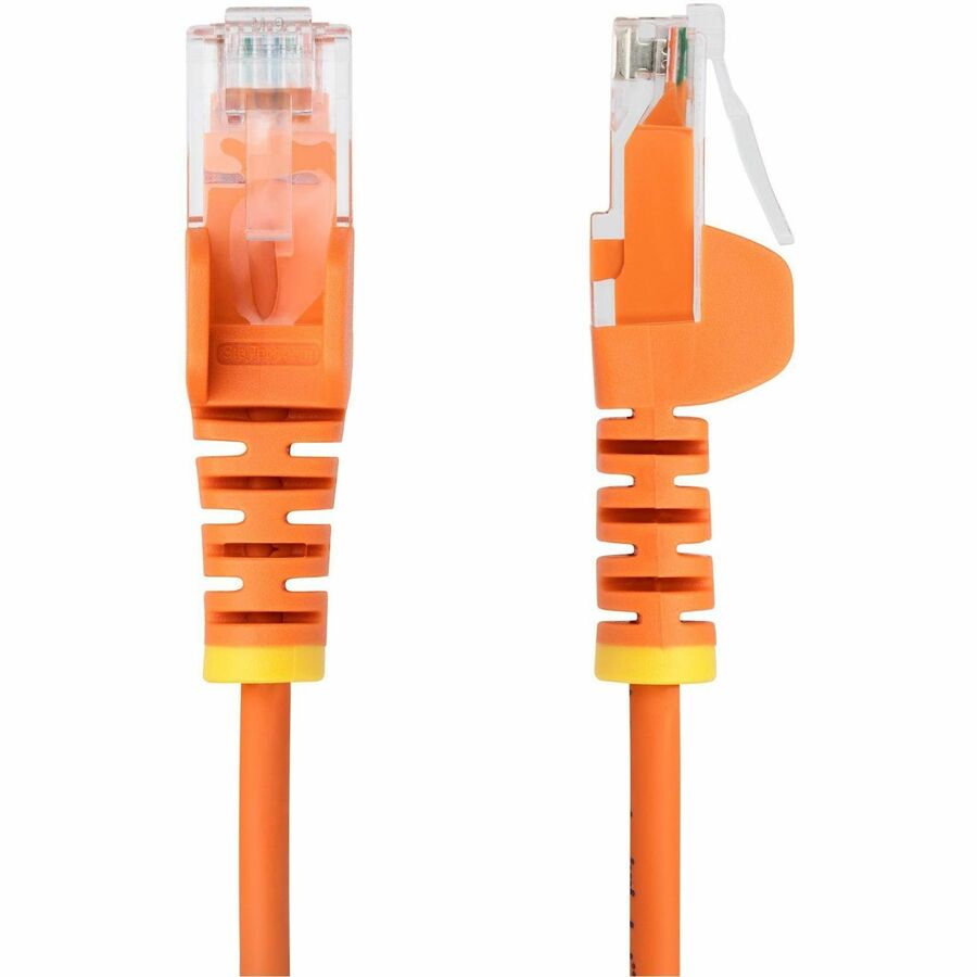StarTech.com 20ft Orange Slim CAT6 Ethernet Cable, Slim Snagless RJ45, UTP, LSZH, 28AWG Bare Copper, Slim Network Patch Cord, Fluke Tested