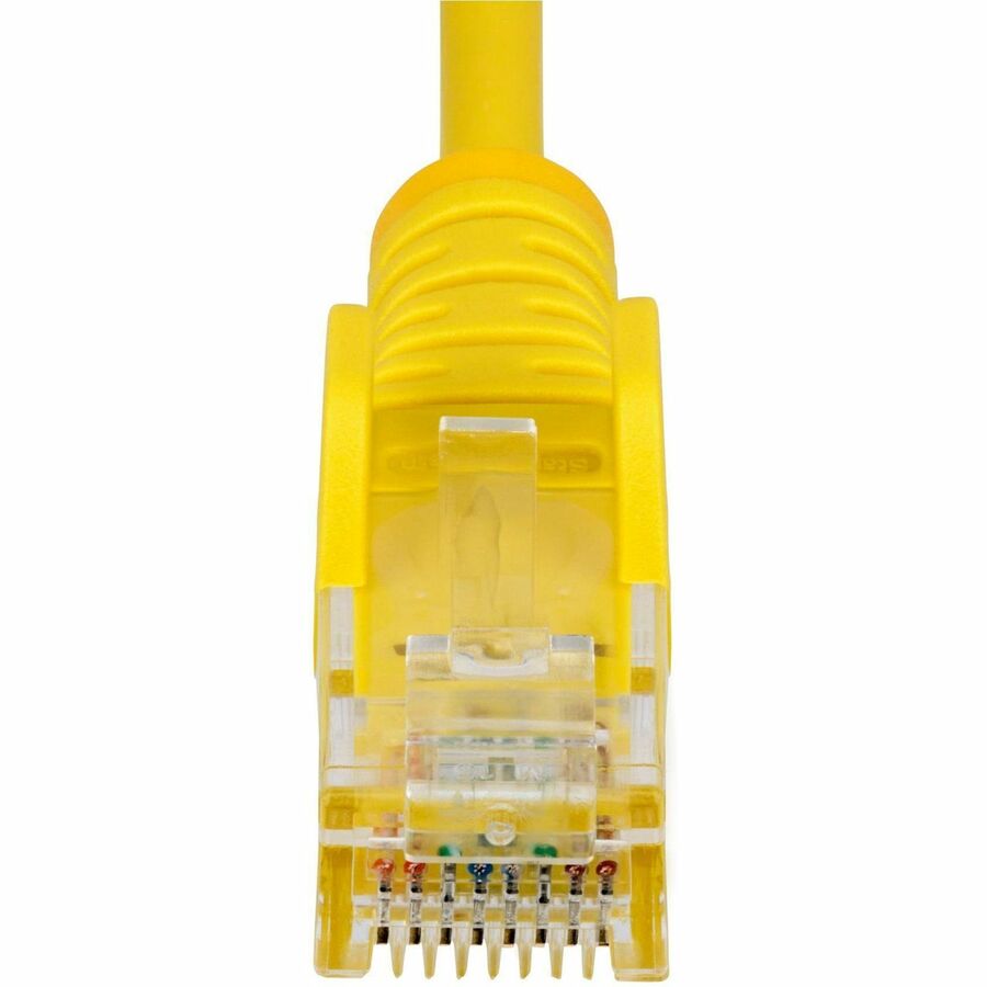 StarTech.com 6in Yellow Slim CAT6 Ethernet Cable, Slim Snagless RJ45, UTP, LSZH, 28AWG Bare Copper, Slim Network Patch Cord, Fluke Tested