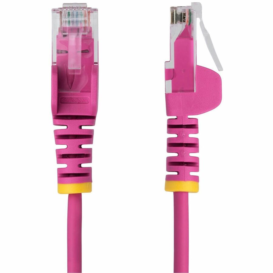 StarTech.com 30ft Pink Slim CAT6 Ethernet Cable, Slim Snagless RJ45, UTP, LSZH, 28AWG Bare Copper, Slim Network Patch Cord, Fluke Tested