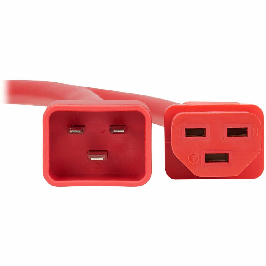Eaton Tripp Lite Series Power Cord, C20 to C21 - Heavy-Duty, 20A, 250V, 12 AWG, 3 ft. (0.9 m), Red