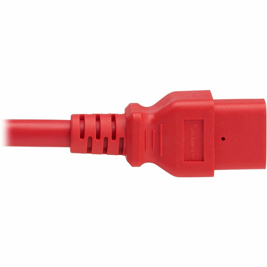 Eaton Tripp Lite Series Power Cord, C20 to C21 - Heavy-Duty, 20A, 250V, 12 AWG, 3 ft. (0.9 m), Red