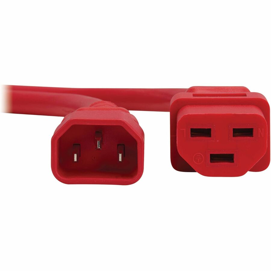 Eaton Tripp Lite Series Power Cord, C14 to C21 - Heavy-Duty, 15A, 250V, 14 AWG, 4 ft. (1.2 m), Red