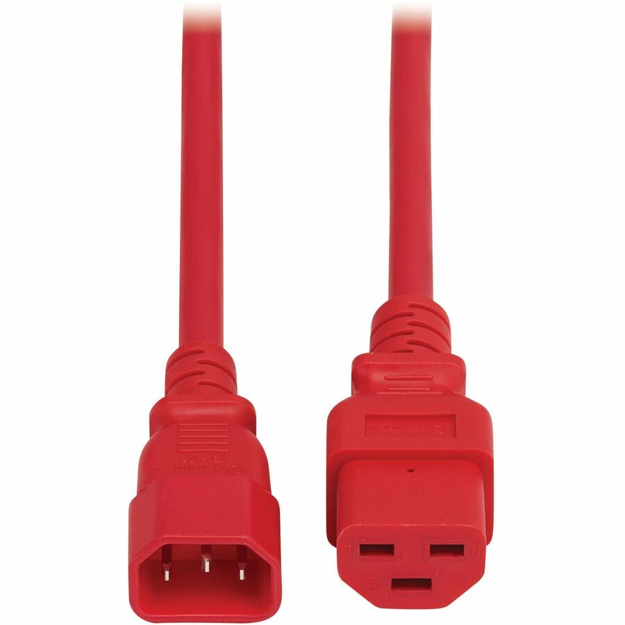 Eaton Tripp Lite Series Power Cord, C14 to C21 - Heavy-Duty, 15A, 250V, 14 AWG, 4 ft. (1.2 m), Red