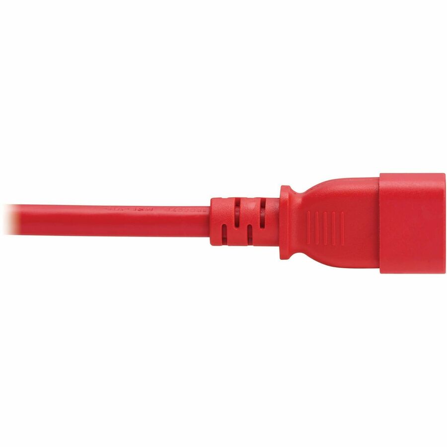 Eaton Tripp Lite Series Power Cord, C14 to C21 - Heavy-Duty, 15A, 250V, 14 AWG, 5 ft. (1.5 m), Red