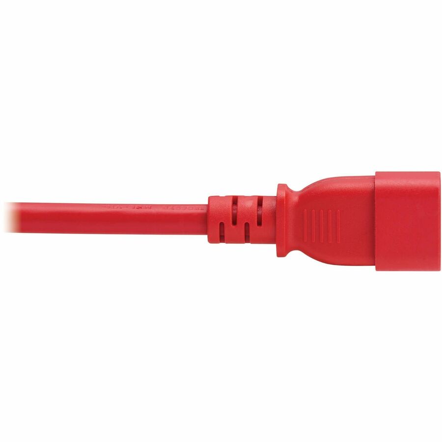 Eaton Tripp Lite Series Power Cord, C14 to C21 - Heavy-Duty, 15A, 250V, 14 AWG, 2 ft. (0.6 m), Red