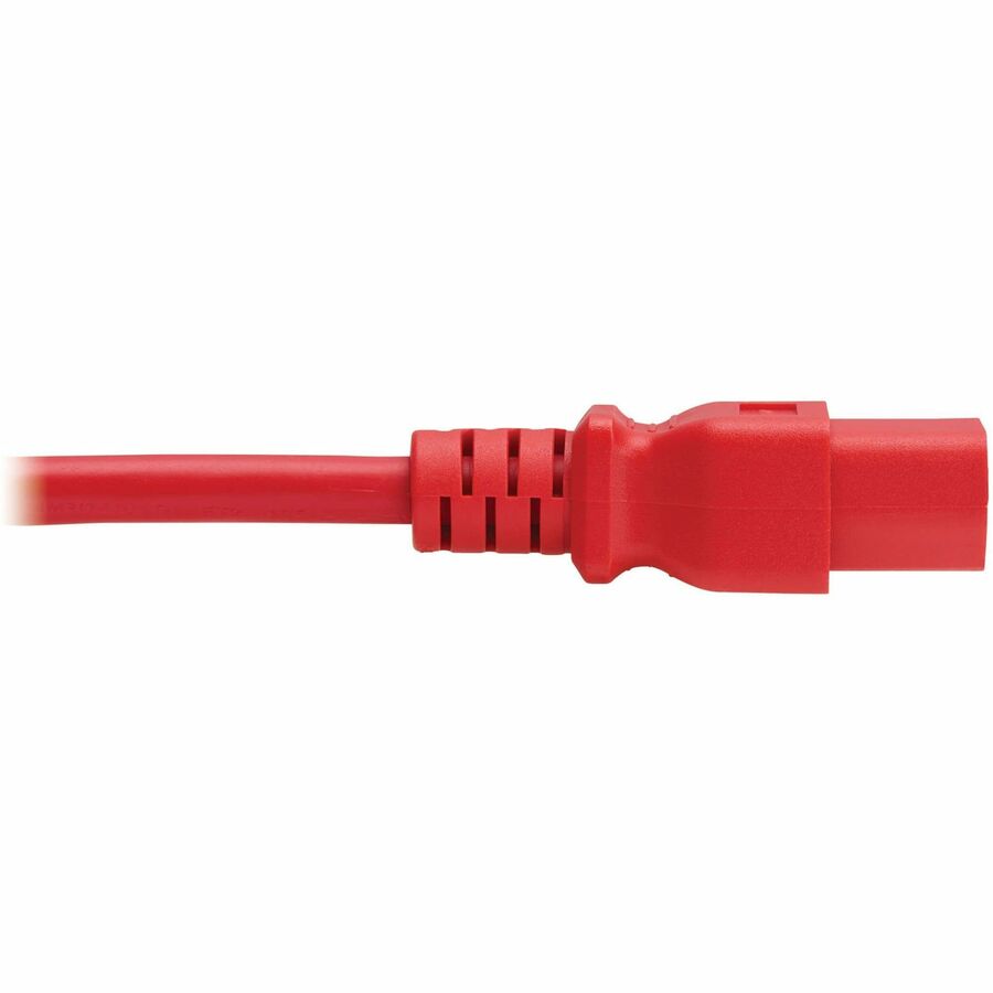 Eaton Tripp Lite Series Power Cord, C14 to C21 - Heavy-Duty, 15A, 250V, 14 AWG, 2 ft. (0.6 m), Red