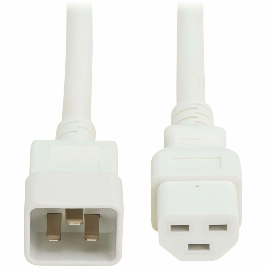 Eaton Tripp Lite Series Power Cord, C20 to C21 - Heavy-Duty, 20A, 250V, 12 AWG, 2 ft. (0.6 m), White