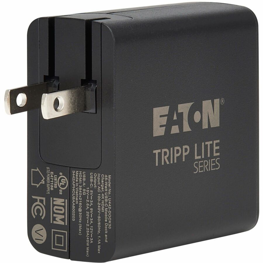 Eaton Tripp Lite Series Travel-Sized USB-C Dock and Charger - 4K HDMI, USB 3.2 Gen 1, 45W PD Charging