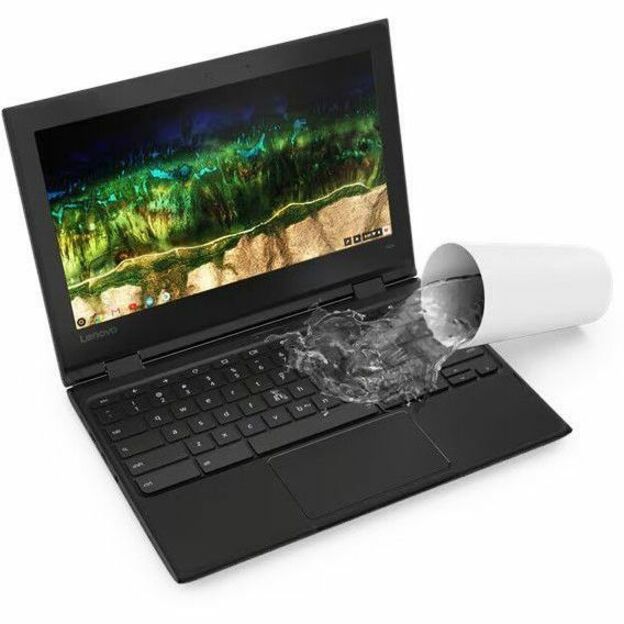 LENOVO DCG SOURCING 500e Chromebook 2nd Gen 81MC005AUS 11.6" Touchscreen Convertible 2 in 1 Chromebook - HD - Intel Celeron N4120 - 4 GB - 32 GB Flash Memory - English Keyboard - Black