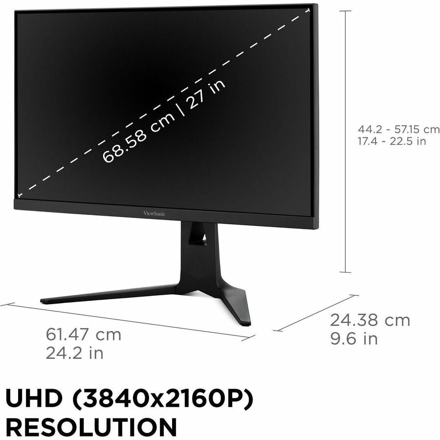 ViewSonic XG275D-4K 27 Inch 4K UHD Gaming Monitor with Switchable Refresh Rate Up to 320Hz, 0.5ms Response Time, AMD FreeSync Premium, Advanced Ergonomics, HDMI, DisplayPort, and 65W USB-C