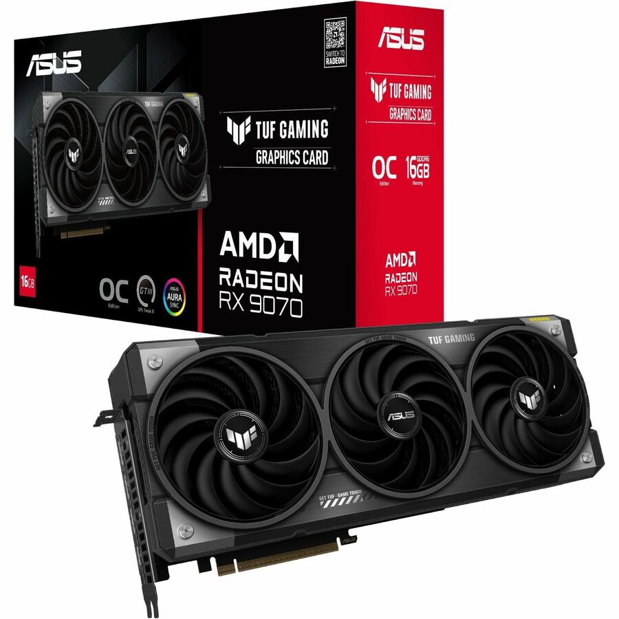 ASUS TUF AMD Radeon RX 9070 Graphic Card - 16 GB GDDR6
