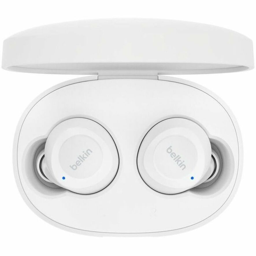Belkin SOUNDFORM BOLT TRUE WIRELESS EARBUDS WHITE - battery life - 9 hours - Bluetooth, 0.24 in, AUC009fqWHV2, M3