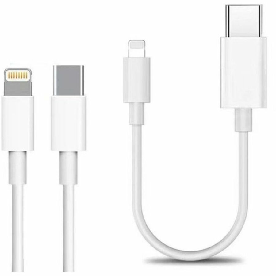 4XEM 1FT USB-C to Lightning Cable (White) - MFi Certified
