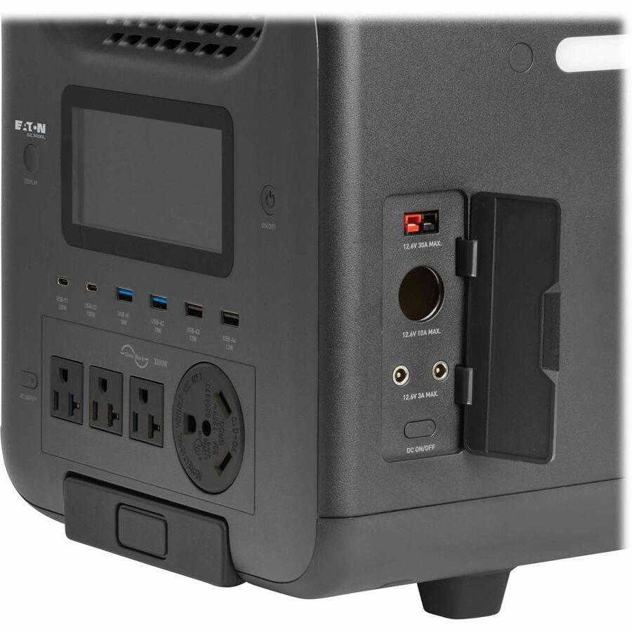 Eaton Portable Power Station - 3000W, Lithium-Ion (LFP), AC, DC, USB-A, USB-C, QC 3.0, LCD, Expandable Runtime