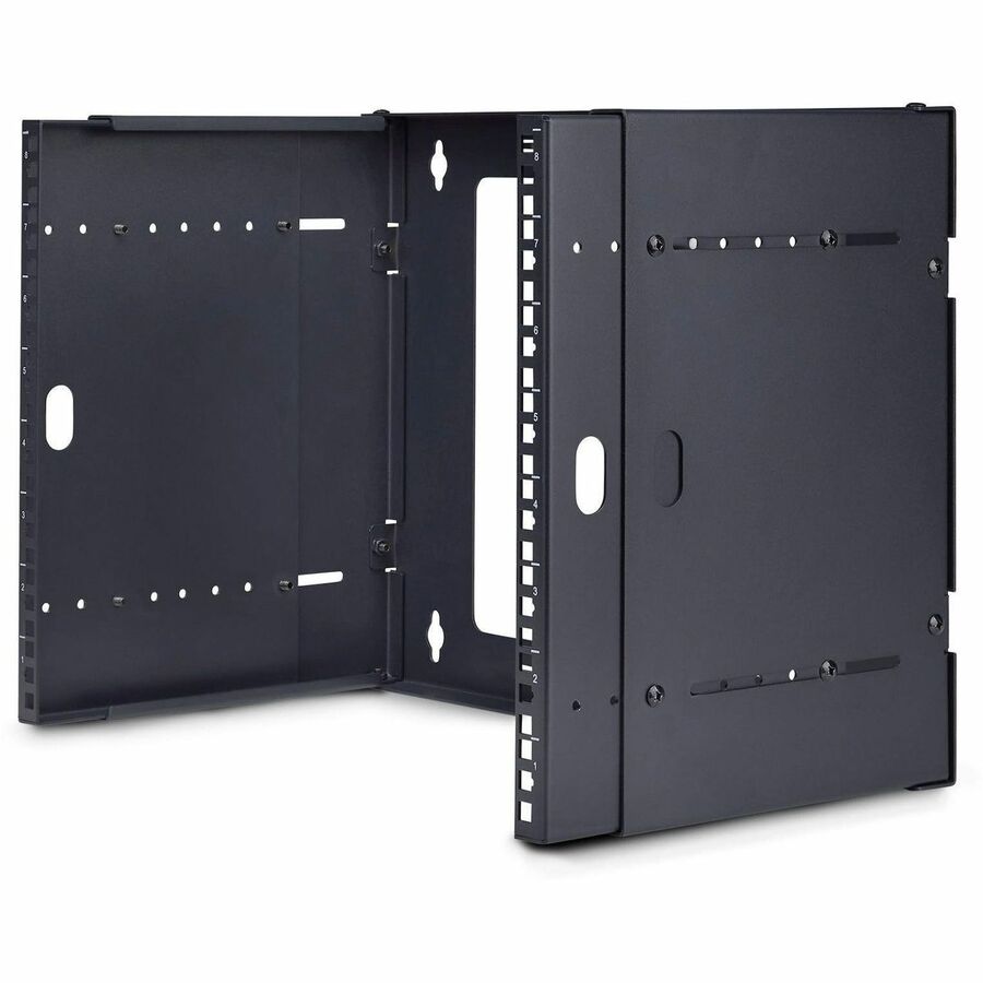 StarTech.com 2-Post 8U Wall Mounted Rack, Adjustable Depth up to 16in, Bracket for 19-inch Server/Data/Networking Equipment, Max 88lb