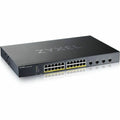 ZyXEL Hybrid NebulaFlex 24 Port GbE L3 Web Managed 802.3at PoE+ Switch + 4 SFP+ 10G Fiber Ports (28 Total Ports) 375W Power Budget, Ethernet, 10GBase-X