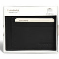 Champs OB-511-BLACK, RF, Onyx / Leather Zip Card Case
