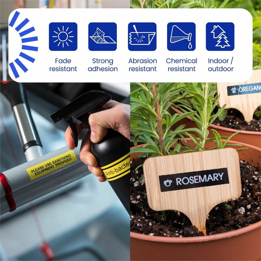 Brother Genuine P-touch TZe334 GLD on BK Label Tape, Laminated, 12mmX8m