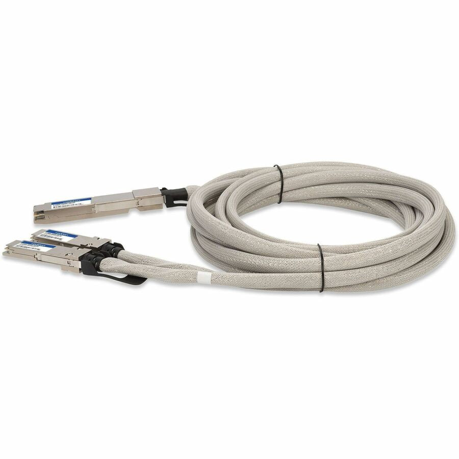 AddOn Arista Networks C-O800-2Q400-1M Compatible TAA 800GBase-CU OSFP to 2xQSFP112 Direct Attach Cable (Passive Twinax, 1m)