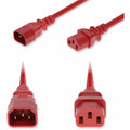 AddOn 1ft C14 Male to C13 Female Standard Commercial 18 AWG 250V at 10A PVC SJT (Service Junior Thermoplastic) Red Power Cable