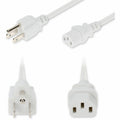 AddOn 3ft NEMA 5-15P Male to C13 Female Standard Commercial 18 AWG 125V at 10A PVC SJT (Service Junior Thermoplastic) White Power Cable
