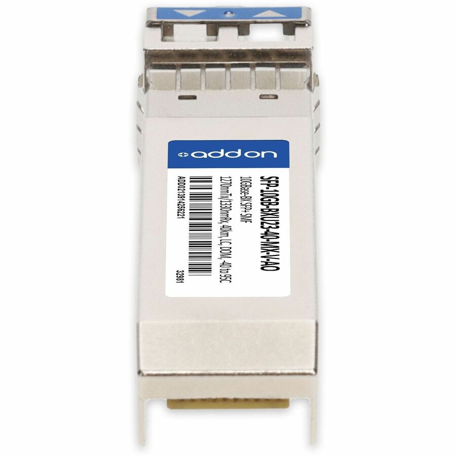 AddOn Mellanox Compatible TAA 10GBase-BX SFP+ Transceiver (SMF, 1270nmTx/1330nmRx, 40km, LC, DOM, -40 to 95C)